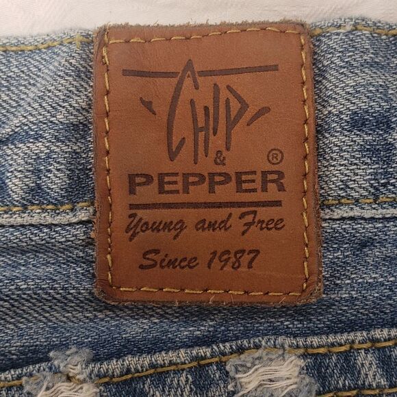 Chip & Pepper retro fit flare embroidered jeans - Picture 9 of 14